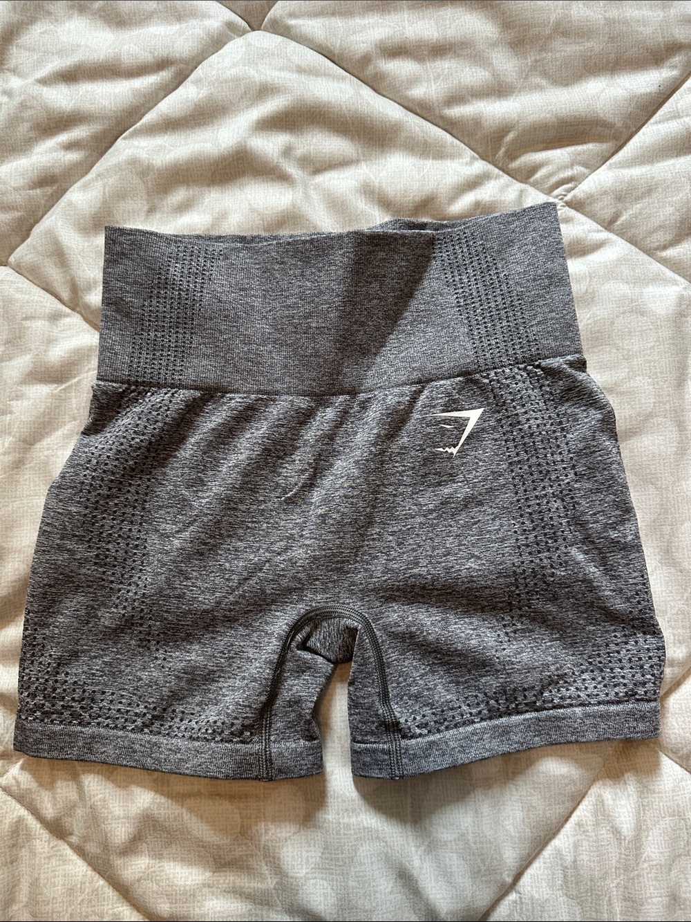 Gymshark Seamless High-Waist Bike Shorts in Dark Gray